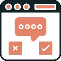 Browser Chat Vector Icon