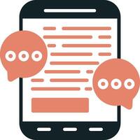 Mobile Chat Vector Icon