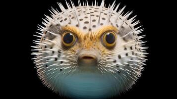 AI generated Nature Pufferfish full view photography photo