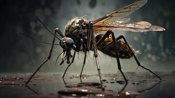 AI generated Nature Mosquito full view photography photo