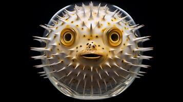 ai generado naturaleza pez globo lleno ver fotografía foto