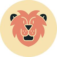 icono de vector de león