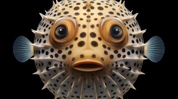 AI generated Nature Pufferfish full view photography photo