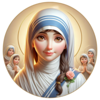 ai generato bellissimo madre teresa immagini png