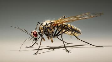 AI generated Nature Mosquito full view photography photo