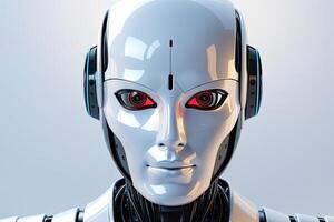 ai generado digital gráfico ai artificial inteligencia robot cabeza futurista por ai generativo foto