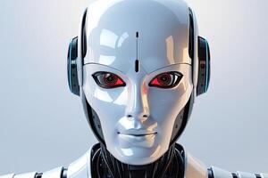 AI generated Digital Graphic AI Artificial Intelligence Robot Head Futuristic by AI Generative photo