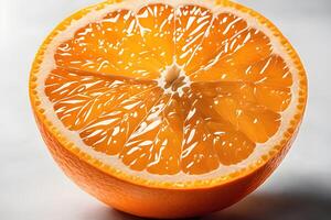 AI generated Orange slice isolated on white background by AI Generative photo