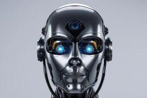 AI generated Digital Graphic AI Artificial Intelligence Robot Head Futuristic by AI Generative photo