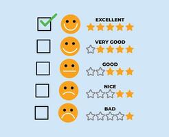 customer review concept or Five star rating and positive feedback vector