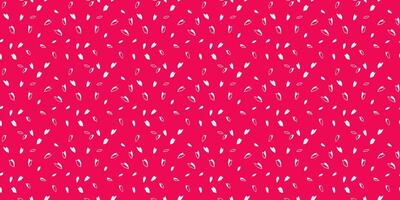 Simple creative vibrant polka dots, drops seamless pattern. Random dot, snowflakes, circles, leaflets on a red background. Vector hand drawn sketch shape. Design for fabric, textile,surface design