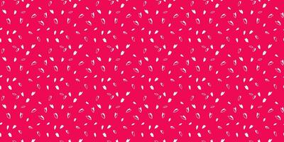 Simple creative vibrant polka dots, drops seamless pattern. Random dot, snowflakes, circles, leaflets on a red background. Vector hand drawn sketch shape. Design for fabric, textile,surface design