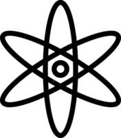 reaccionar y átomo logos con nuclear y ion vectores en un negro y blanco ilustración