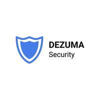 Firewall or Security Logo Concept Design With a Shield Image in Blue vector