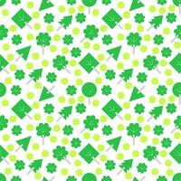 Fresh Lime Green Small Trees Pattern vector