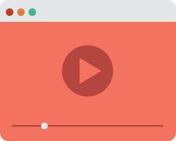 Video player vector icon in flat style. Video player vector illustration.