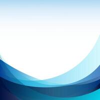 Blue abstract wave square background vector