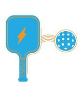 a pickleball paddle with a lightning bolt on it vector