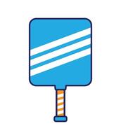 a blue and white striped sign with a handle vector