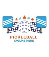 pickleball logo design vector