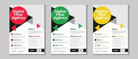 Business flyer collection, corporate poster, flyer bundle, flyer brochure design, annual report, proposal, leaflet, company profile, digital marketing poster and a4 layout with mockup vector