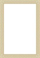 Vector gold square Yakut ornament. An endless rectangular border, a frame of the northern peoples of the Far East