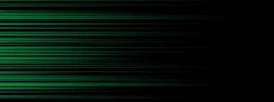 Abstract green lighting effect speed direction on a black background vector