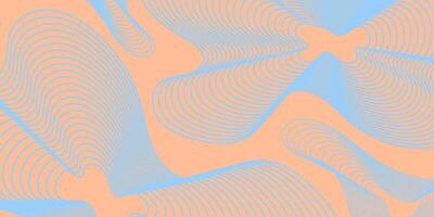 Abstract vector banner blue color. Vector illustration on a delicate background. Dynamic peach color lines.