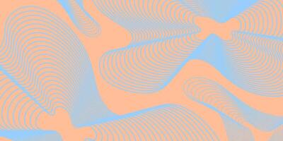 Abstract vector banner blue color. Vector illustration on a delicate background. Dynamic peach color lines.