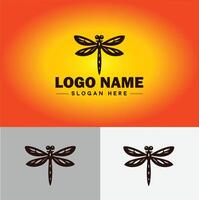 Dragonfly Logo vector art icon graphics for company brand business icon Dragonfly Logo template