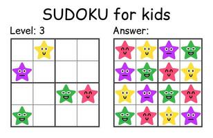 sudoku. niños y adulto matemático mosaico. niños juego. magia cuadrado. lógica rompecabezas juego. digital jeroglífico vector