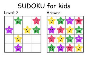 sudoku. niños y adulto matemático mosaico. niños juego. magia cuadrado. lógica rompecabezas juego. digital jeroglífico vector