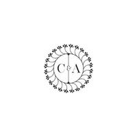 CA simple wedding initial concept with high quality logo design vector