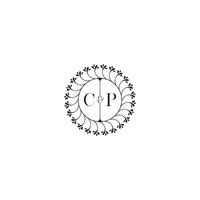 CP simple wedding initial concept with high quality logo design vector