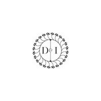 DI simple wedding initial concept with high quality logo design vector