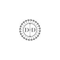 DD simple wedding initial concept with high quality logo design vector