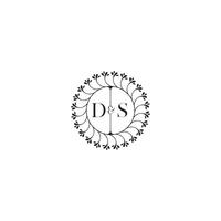 DS simple wedding initial concept with high quality logo design vector