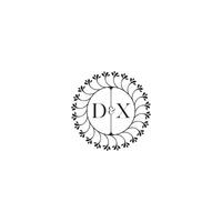 DX simple wedding initial concept with high quality logo design vector