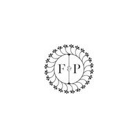 FP simple wedding initial concept with high quality logo design vector