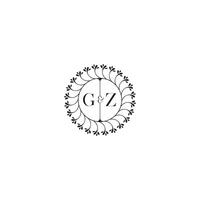 GZ simple wedding initial concept with high quality logo design vector