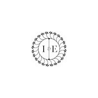 IE simple wedding initial concept with high quality logo design vector