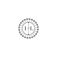 IL simple wedding initial concept with high quality logo design vector