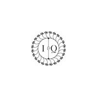 IQ simple wedding initial concept with high quality logo design vector