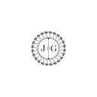 JG simple wedding initial concept with high quality logo design vector