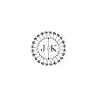 JK simple wedding initial concept with high quality logo design vector