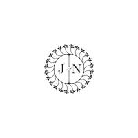 JN simple wedding initial concept with high quality logo design vector