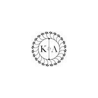 KA simple wedding initial concept with high quality logo design vector