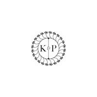 KP simple wedding initial concept with high quality logo design vector