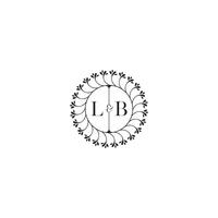 LB simple wedding initial concept with high quality logo design vector