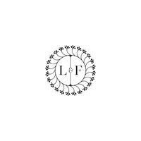 LF simple wedding initial concept with high quality logo design vector